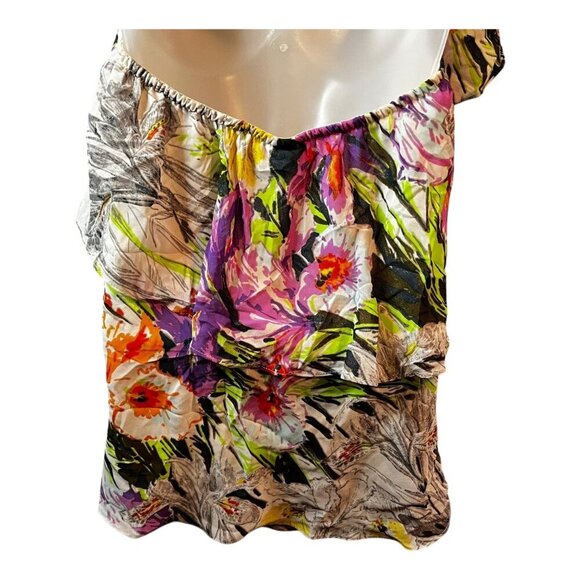 Lane Bryant Halter Neck Floral Print Ruffle Layered Top Womens Size 18/20 - Picture 12 of 13